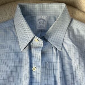 Brooks Brothers Light Blue Grid Dress Shirt